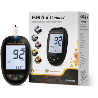 Fora 6 Connect Multi-Parameter mg/dl - Cholesterin-, Ketone-, Harnsäure-Messgerät The Tester 1 St