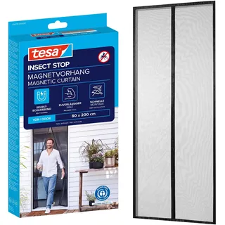 Tesa Fliegengitter Magnetvorhang 80 cm x 200 cm Anthrazit
