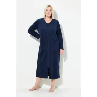 Ulla Popken Bademantel Frottee Blau 66-68