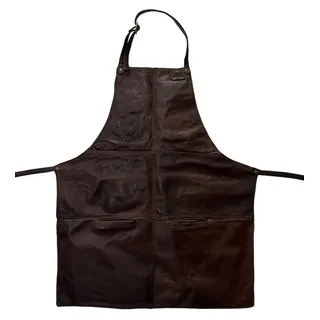 Gusti Leder Kochschürze Rhett, (Packung, 1-tlg., 1 tlg), 100 % echtes Leder braun