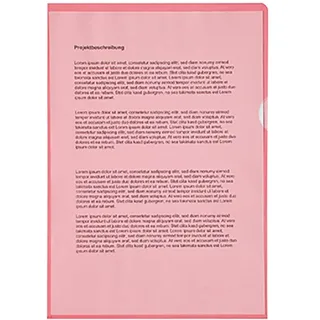 SOENNECKEN Sichthülle 1511 DIN A4 PP rot 100 St./Pack.