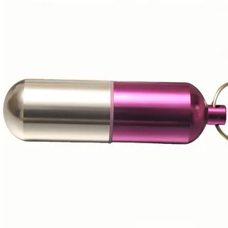 Guoyoocc Zeitkapsel,mit Schlüsselring wasserdichte Aluminium-Schlüsselring für Outdoor Sport Camping Wandern Reisen