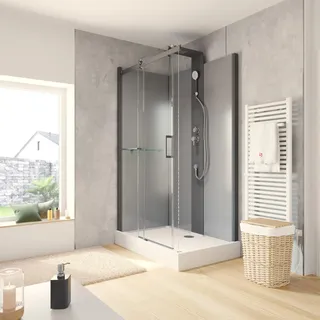 Schulte Korsika Komplettdusche 80 x 120 cm schwarz EP5811236850