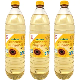 Sonnenblumenöl Speiseöl 3x1 Liter reines Pflanzenöl Frittieröl raffineriertes Öl