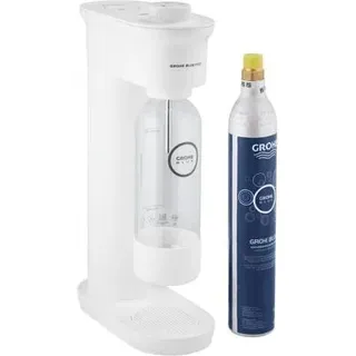GROHE Blue Fizz Wassersprudler, Basic Starter Set, inkl. 1 Trinkflasche und 1x CO2, weiß (31941L00)