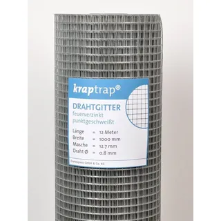 KrapTrap Volierendraht Drahtgitter 12 x 12 mm 20 m x 1 m