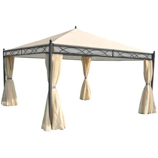 MCW Pergola Calpe 4 x 4 m inkl. Seitenwand creme