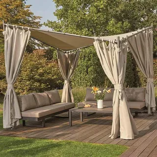 Siena Garden Seitenteile für Pavillon Berlino 2 Stück 3 x 2,97 m Grau