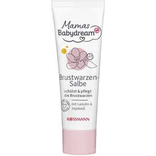 Mama Babydream Brustwarzensalbe mit Lanolin und Jojobaöl, Schützende und Pflegende Salbe für Stillende Mütter