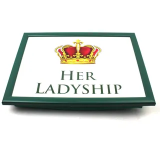 The Leonardo Collection Her Ladyship Knietablett zum Servieren und Frühstück, bequemes Knietablett mit Kissen, langlebiges Lebensmitteltablett zum Essen auf dem Schoß, Mehrzweck-Knietabletts für