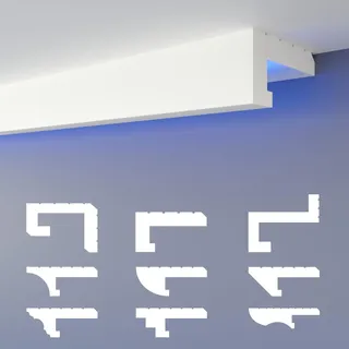 heximo LED-Schattenfugenprofil Deckenleiste 10,2 m