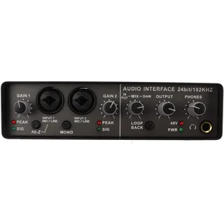 Externe Soundkarte USB Hochauflösend 24Bit/192khz, USB Soundkarte Extern für PC, Sound Card External with RCA Input TRS/RCA Output, Mobiler Audiomixer Sound Blaster, Soundkarte USB for Streaming