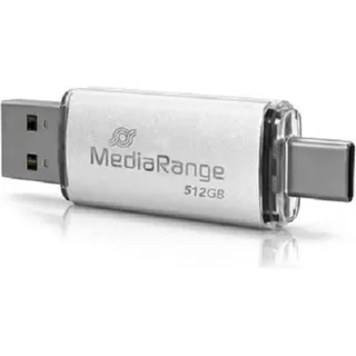 MediaRange Combo-Stick 512 GB USB-A), USB Stick, Silber