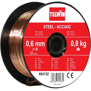 Telwin S.p.A. 802132 Stahlschweissdrahtspule Durchmesser 0,6 mm, 0,8 Kg,
