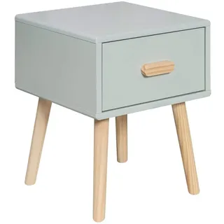 Mobili Rebecca Nachttisch Picea 44 x 35 x 35 cm Aquagrün/Braun