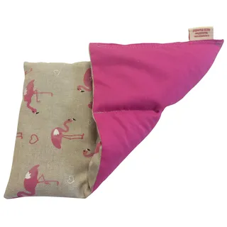 Körnerkissen Baumwolle/verschiedene Designs/ca. 28x16 cm / 3 Kammern (Flamingo/pink)