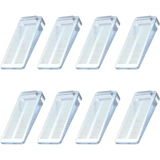 Türstopper Boden, Yosemy Gummi Türkeil Rutschfest Höhenverstellbar Fensterstopper Keil, Ungiftig Kein Unangenehmer Geruch, für Alle Hartböden,Badezimmer, Balkontür, Kinderzimmer (Transparent, 8stk)