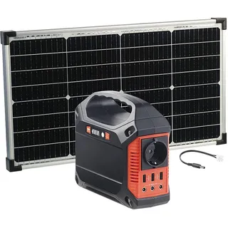 Revolt Powerbank Generator: Fensterbank-Solarkraftwerk: Powerstation mit 60-W-Modul, 155 Wh, 230 V (Solargenerator und Powerbank,