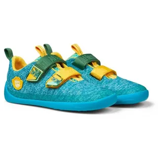 Affenzahn Halbschuh Knit Happy Kreativ Bär für Kinder, blau, Größe 34 EU