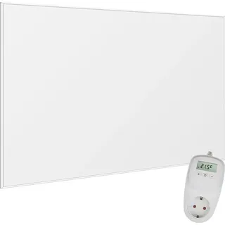 Viesta VIESTA® Infrarot Wandheizung mit Thermostat [INKL. TH10 THERMOSTAT] – Infrarotheizung Wandmontage Heizkörper – Carbon Crystal Infrarotheizung