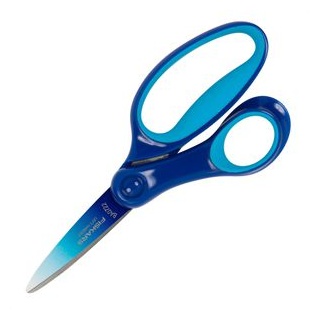 Fiskars Kinderschere für Linkshänder, Länge 15 cm, blau 1067854,