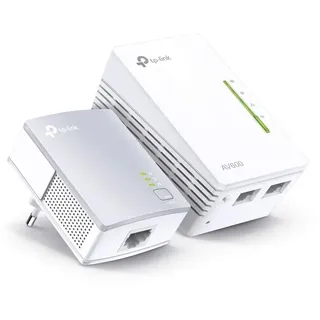 TP-Link WLAN Powerline Adapter Set TL-WPA4220 KIT(600Mbit/s, WLAN 300Mbit/s, Wi-Fi Clone, Fast-Ethernet-LAN, Plug&Play, Kompatibel mit Allen HomePlug AV/AV2 Powerline Adaptern)