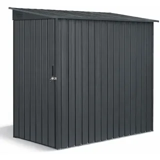 Fahrradgarage Metall verzinkt und pulverbeschichtet | Fahrradbox Bikebox mit Tür und Vorhängeschloss (1,7 m2 XL)