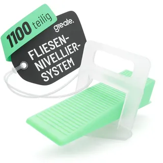 greate Fliesen Nivelliersystem 2mm - 100 Keile - 1000 Laschen - 100 Keile