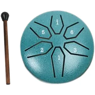 Regentrommel Für Den Garten Draußen-3 Zoll 6 Töne Rain Drum Outdoor, Rain Drum Für Garten, Steel Tongue Drum Regentrommel Tongue Rain Chime Drum, Wasserdichte Trommel-Regenglocke