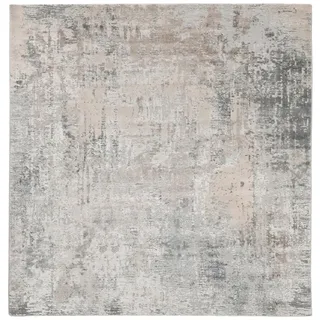 RugVista Ritz, Teppich, Moderne Teppiche, 250 x cm, Quadratisch, Niedriger Stapel, Wohnzimmer, Esszimmer, Schlafzimmer, Küche, Nur chemische Reinigung, Oeko_tex_100, Hell Grau