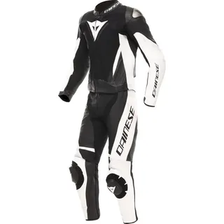 Dainese Motorradkombi Demon Sprint 2-Teiler Motorrad Lederkombi Atmungsaktiv,Ellenbogenprotektoren enthalten,Hüftprotektoren enth schwarz 46