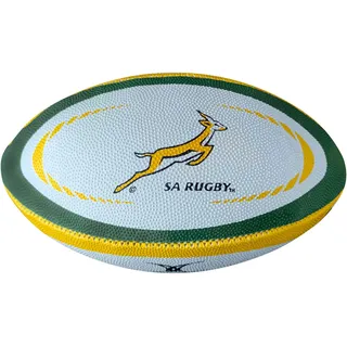 Gilbert Replica Rugbyball Südafrika, Weiß, Mini