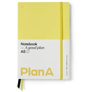 Notizbuch A5 Softcover Blanko Lemon Yellow