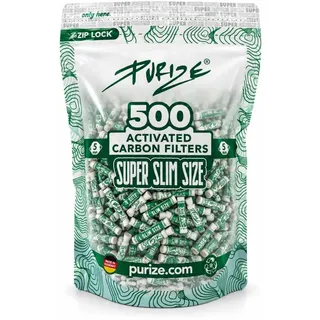 500 PURIZE Super Slim Size Aktivkohlefilter