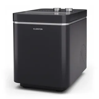 Klarstein IceCraft Eismaschine 2 Modi 1,3 Liter Kaltwasser Automatische Reinigung, Eiswürfelbereiter für Küche & Bar, 150 W, Eiswürfelspender, Schwarz