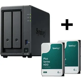 Synology Disk Station DS725+ NAS-Server + Synology Plus 3.5" SATA HDD Festplatte 12 TB (2 x 6TB)