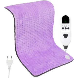 Heizkissen Mit Abschaltautomatik- 43x84cm 9 Temperaturstufen 4 Timer Maschinenwaschbar Heizdecke, klein kabellos rücken Nacken Schulter wärmekissen, Doppellagiger Flanell Hautfreundlich wärmedecke