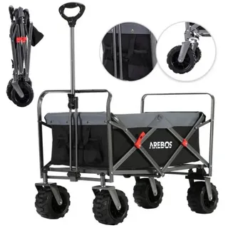 Arebos Bollerwagen faltbar schwarz