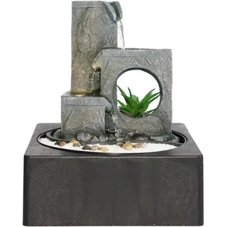 Dehner Polyresin-Zimmerbrunnen Mana, mit LED-Beleuchtung, ca. H27 cm,