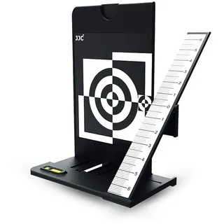 JJC 2-in-1 Objektiv Fokus Kalibrierungswerkzeug mit Balance Card für Canon Nikon Sony Pentax Olympus usw. Professionelle Kameras