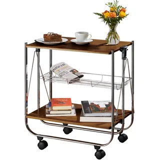 Wenko Servierwagen Dinett Deluxe Nussbaum-Nachbildung