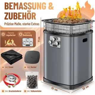 Kesser Gas-Feuerstelle Aura Anthrazit inkl. Cover