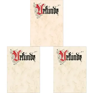 SIGEL DP548 Urkundenpapier, Blanko Urkunde Calligraphie 185 g, DIN A4, 12 Blatt, aus nachhaltigem Papier, für alle Drucker geeignet (Packung mit 3)