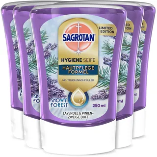 Sagrotan No-Touch Nachfüller Snowy Forest Limited Edition – Für den automatischen Seifenspender – 5x250ml
