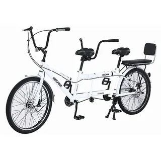 Kcolic Klappbare Tandemfahrräder Beach Cruiser Fahrrad Für Erwachsene, Tandemfahrrad Mit 24 Zoll Rädern, Verstellbares Tandemfahrrad Cruiser Fahrrad C,24in
