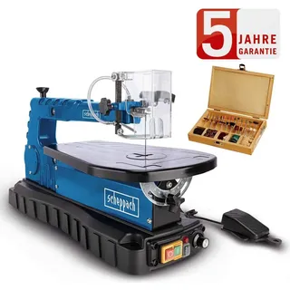 SCHEPPACH Dekupiersäge DECO SWITCH 405mm Schnitttiefe Fußpedal LED +103 Teile