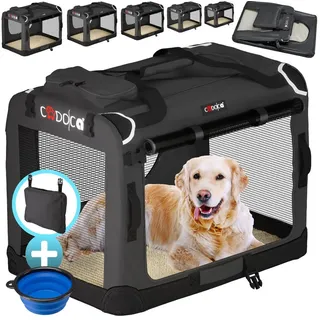 CADOCA Hundebox Anthrazit S 50x34x36cm