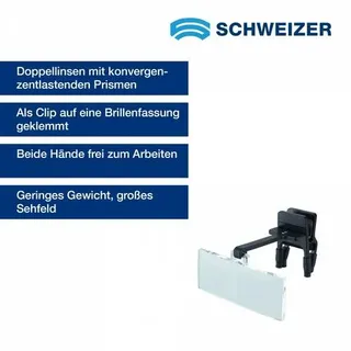 SCHWEIZER RIDO-CLIP mit Linsenteil 1,75 x, Arbeitsabstand 250 mm