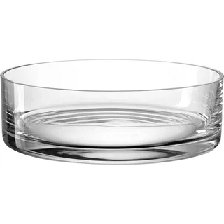LEONARDO Novara Deko Schale aus Glas, spülmaschinengeeignete, multifunktionale, flache Glasschüssel rund, Durchmesser: 22,4 cm, Höhe 7 cm, 018623
