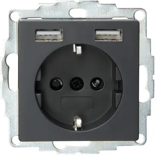 Kopp Schuko-Steckdose Unterputz anthrazit